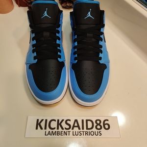 Jordan 1 low UNIVERSITY BLUE BLACK